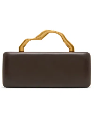 Steve Madden Bleena Small Magnetic Clutch Handbag In Brown