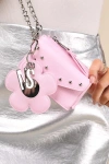 Steve Madden Bloom Pink Wallet And Flower Mirror Charm Set In Pink