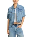 Steve Madden Blu Denim Jacket In Blue