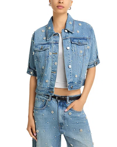 Steve Madden Blu Denim Jacket In Blue