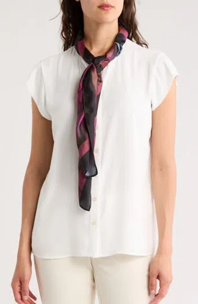 Steve Madden Blurry Floral Print Square Scarf In Multi