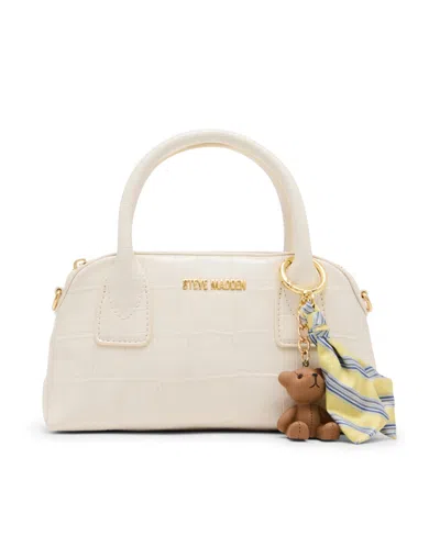 Steve Madden Bmelodie Small East/ West Bag With Scarf In White