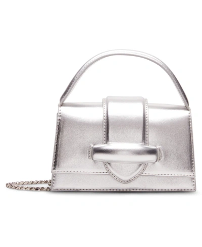 Steve Madden Bmishell Mini Micro Top Handle In Silver