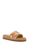 Steve Madden Boardwalk Beaded Slide Sandal In Floral Mul