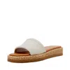 Steve Madden Women's Boardwalk Espadrille Slide Sandals In White