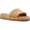 Steve Madden Boardwalk Slide Sandal In Natural Raffia