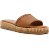 Steve Madden Boardwalk Slide Sandal In Tan Leather