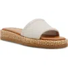 Steve Madden Women's Boardwalk Espadrille Slide Sandals In White