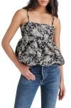 Steve Madden Women's Bodi Floral Brocade Peplum Top In Black