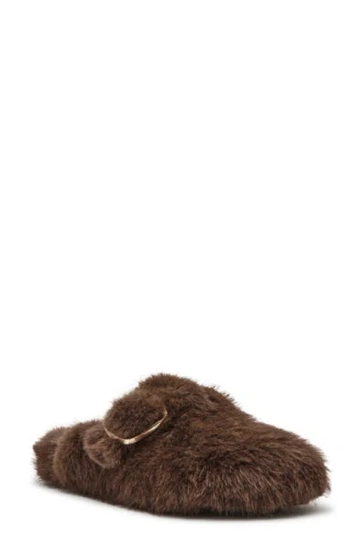 Steve Madden Bohan Faux Fur Mule In Brown