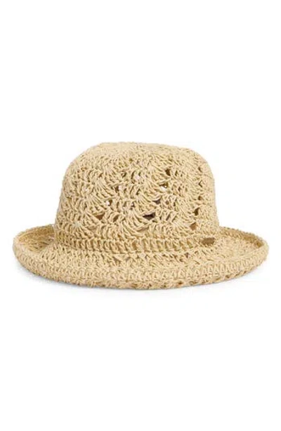 Steve Madden Boho Straw Bucket Hat In Brown