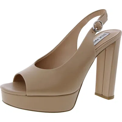 Steve Madden Booker Womens Buckle Leather Block Heel In Multi