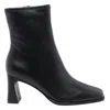 Steve Madden Harli Womens Faux Leather Square Toe Ankle Boots In Black