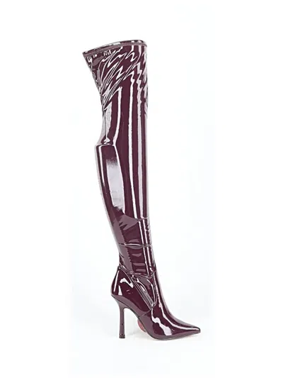 Pre-owned Steve Madden Boots In Burgundy