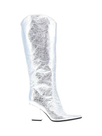 Pre-owned Steve Madden Boots In Silver