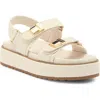 Steve Madden Bowie Platform Slingback Sandal In Bone