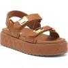 Steve Madden Bowie Platform Slingback Sandal In Cognac