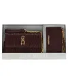 Steve Madden Boxed Carina Matelasse Crossbody Wallet In Wine