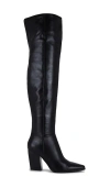 Steve Madden Bramble Womens Zipper Leather Over-the-knee Boots In Black