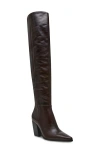 Steve Madden Bramble Over The Knee Boot In Brown Leather