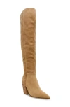 Steve Madden Bramble Over The Knee Boot In Tan Suede