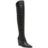 Steve Madden Bramble Womens Block Heel Leather Over-the-knee Boots In Black