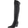 Steve Madden Bramble Womens Zipper Leather Over-the-knee Boots In Black