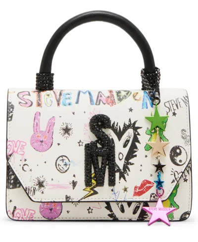 Steve Madden Brat Mini Satchel Bag In White Multi