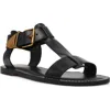 Steve Madden Brazinn Gladiator Sandal In Black Leather
