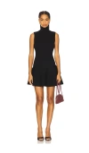 Steve Madden Breslin Turtleneck Sleeveless Sweater Minidress In Black