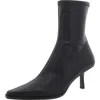 Steve Madden Brianne Womens Zipper Faux Leather Ankle Boots In Black