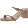 Steve Madden Bridgette Womens Embossed Leather Block Heel In Brown