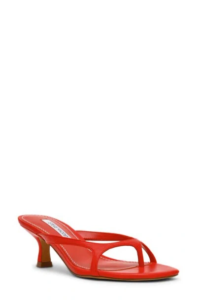 Steve Madden Brienna Thong Slide Sandal In Red
