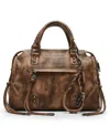 Steve Madden Briggs City Zipper Satchel Bag In Brown
