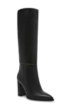 Steve Madden Brittan Knee High Boot In Black Leather