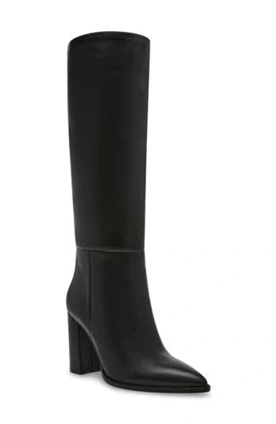 Steve Madden Brittan Knee High Boot In Black Leather