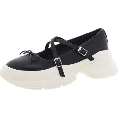 Steve Madden Broder Womens Laceless Faux Leather Casual And Fashion Sneakers In Black,white