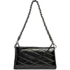 Steve Madden Brona Quilt Embossed Patent Shoulder Bag In Black
