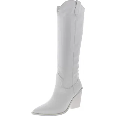 Steve Madden Bronco Womens Faux Leather Pointed Toe Knee-high Boots In Multi