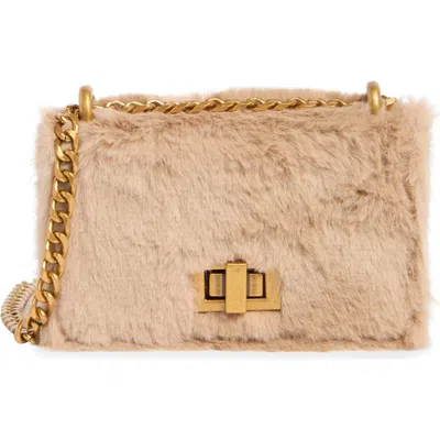 Steve Madden Broy Faux Fur Mini Crossbody Bag In Timeless Taupe | ModeSens