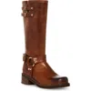 Steve Madden Bryanna Moto Boot In Brown Leather
