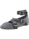 Steve Madden Bryar Womens Faux Leather Round Toe Ballet Flats