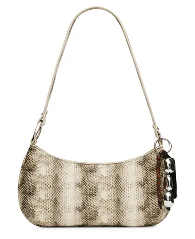 Steve Madden Bsabine Small Pebbled And Tassled Shoulder Handbag In Gray