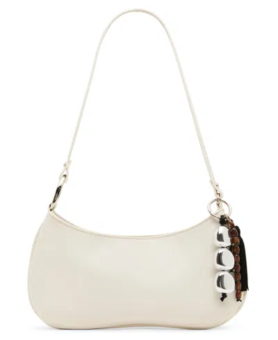 Steve Madden Bsabine Small Pebbled And Tassled Shoulder Handbag In White