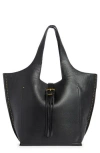 Steve Madden Buckle Tote Bag & Pouch In Black