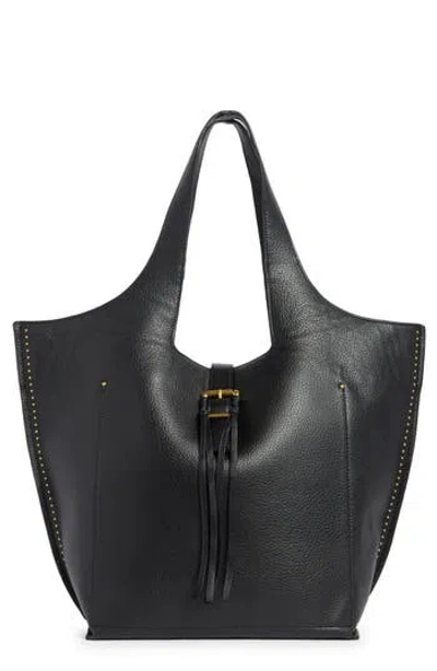 Steve Madden Buckle Tote Bag & Pouch In Black