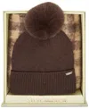 Steve Madden Buffalo Blaze Beanie And Scarf Gift Set, 2-piece Set In Brown