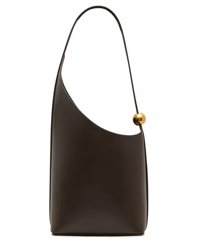Steve Madden Bvalara Asymmetrical Small Shoulder Handbag In Brown