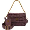 Steve Madden Bylon Quilted Crossbody Bag In Beet Purple