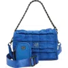 Steve Madden Bylon Quilted Crossbody Bag In Cobalt Blue